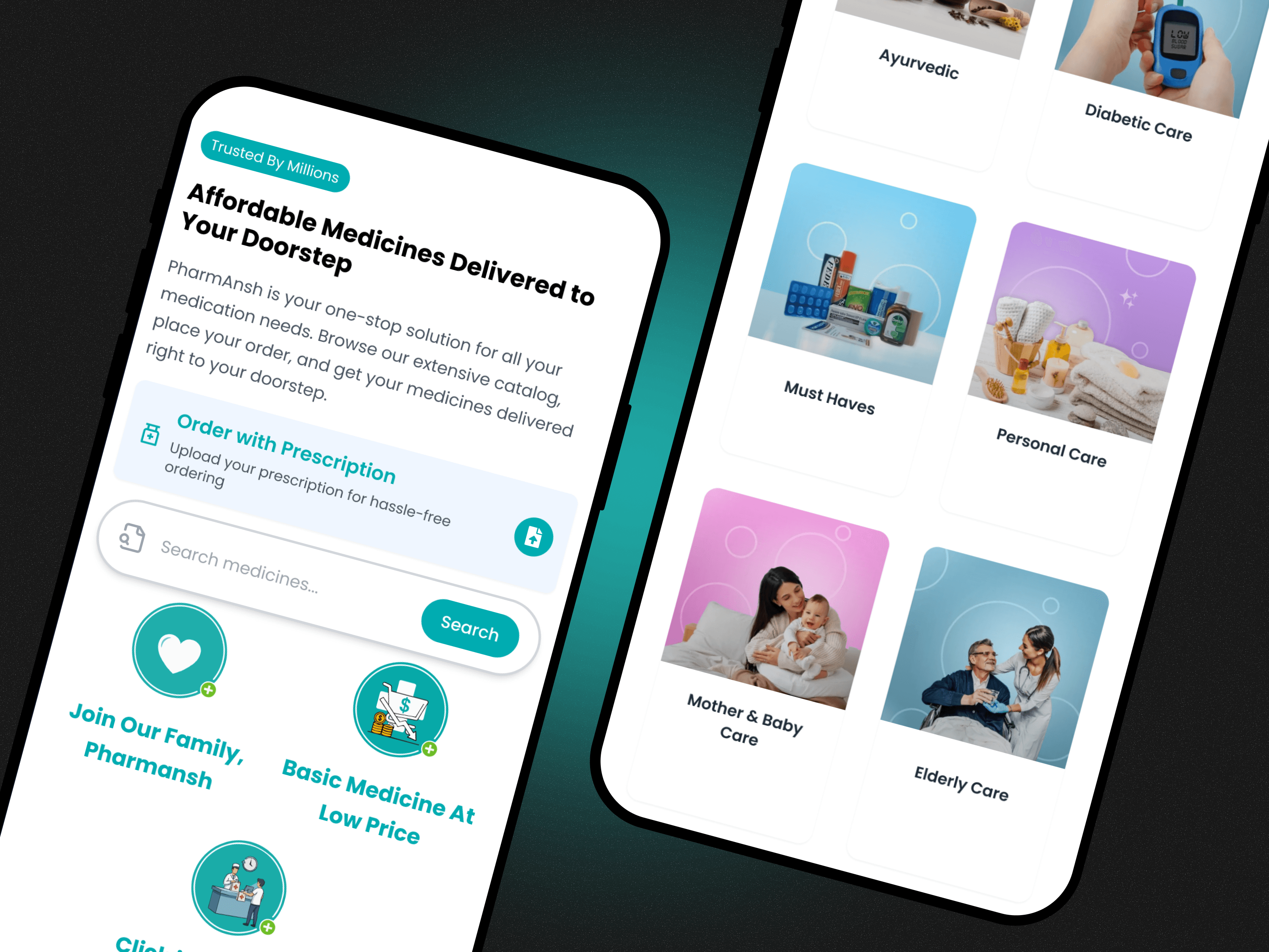 PHARMANSH: Digital Healthcare Solution mockup